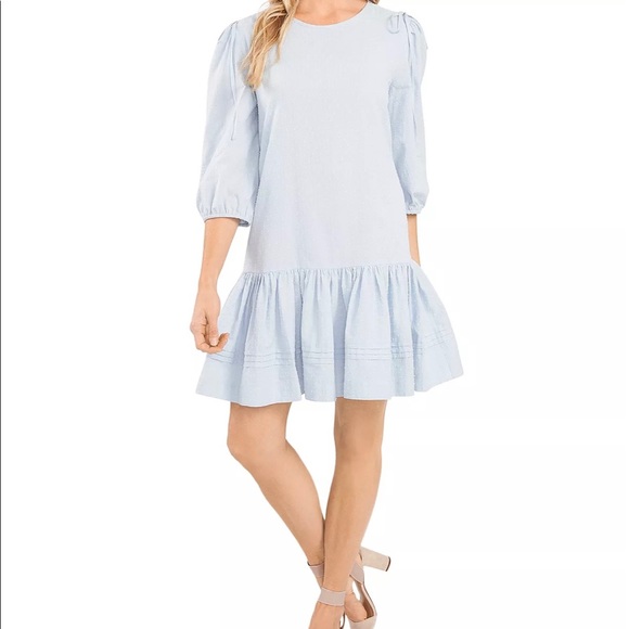 CeCe Dresses & Skirts - CeCe Clip Dot Ruffle Hem Dress